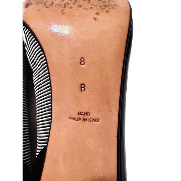 VTG Walter Steiger striped fabric & patent leather pumps made in Italy- Size 8B - Picture 7 of 9